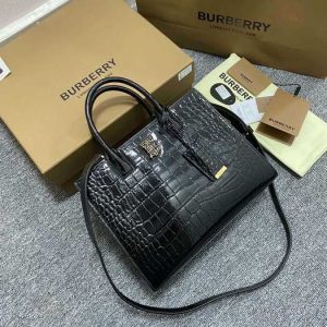 Burberry-Tote-bag-with-croc-texture-Black-01A