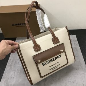 Burberry-Tote-bag-with-structured-design-Beige-01A-2