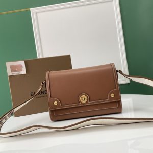 Burberry-Tote-bag-with-structured-design-Brown-01A-3