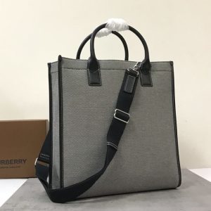Burberry-Tote-bag-with-structured-design-Grey-01A-2