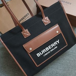 Burberry-Tote-with-Leather-Details-Black-01A