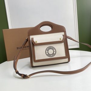 Burberry-Tote-with-handle-and-pocket-Brown-01A