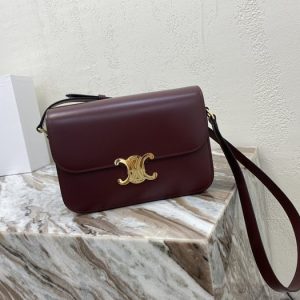 Celine-Tote-bag-with-sleek-design-traits-Burgundy-01A