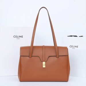 Celine-Tote-bag-with-stylish-features-Tan-01A