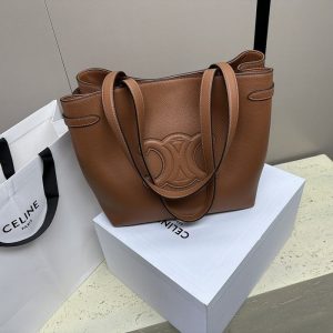 Celine-Tote-with-elegant-design-Brown-01A-2