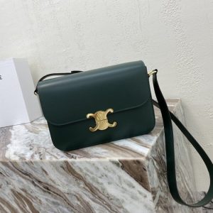 Celine-Tote-with-elegant-structure-Green-01A