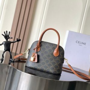 Celine-Tote-with-leather-accents-Grey-01A