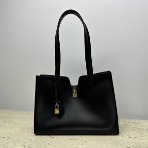 Celine-Tote-with-minimalist-design-traits-Black-01A