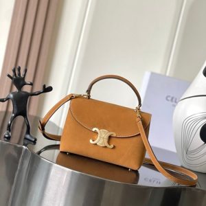 Celine-Tote-with-structured-design-Tan-01A
