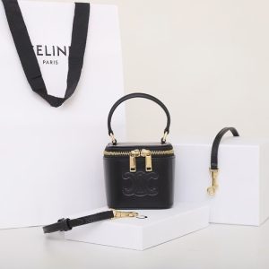 Celine-Tote-with-stylish-leather-finish-Black-01A