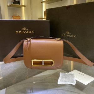 Delvaux-Tote-bag-with-structured-design-Brown-01A
