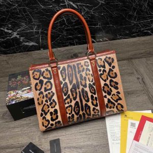DolceGabbana-Leopard-Print-Tote-Brown-01A