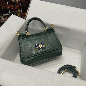 DolceGabbana-Tote-bag-with-elegant-design-Green-01A