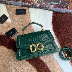 DolceGabbana-Tote-bag-with-handle-stylish-design-Green-01A