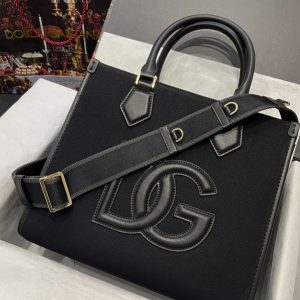 DolceGabbana-Tote-bag-with-structured-design-Black-01A
