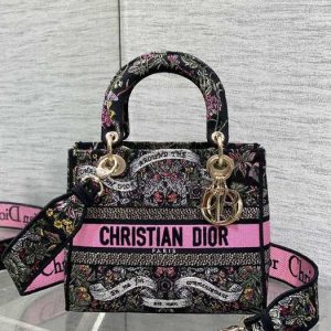 Dior-Printed-Tote-with-intricate-design-elements-Black-01A