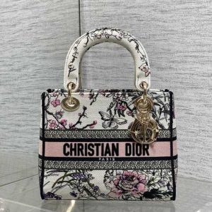 Dior-Tote-Bag-with-Floral-Design-White-01A