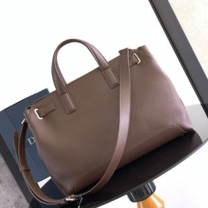 Dior-Tote-bag-with-structured-design-Brown-01A