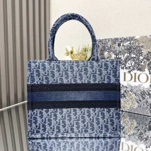 Dior-Tote-bag-with-stylish-traits-Blue-01A-2