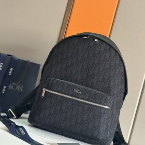 Dior-Tote-bag-with-stylish-traits-Navy-01A-5