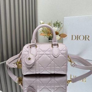 Dior-Tote-bag-with-stylish-traits-Pink-01A