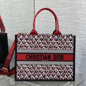 Dior-Tote-bag-with-stylish-traits-Red-01A