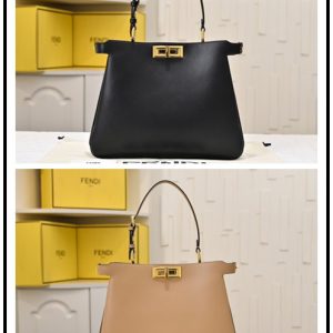 Fendi-Tote-with-minimalist-design-traits-Black-01A