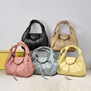 Fendi-Tote-with-soft-pleats-Black-01A