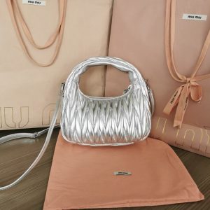 Miu-Miu Grey Latest styles 2026 Bags