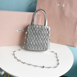 Miu-Miu Grey Latest styles 2026 Bags