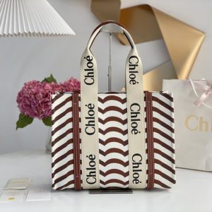 Chloe-Striped-Tote-Brown-01A