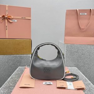 Miu-Miu Grey Latest styles 2026 Bags