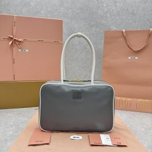Miu-Miu Grey Latest styles 2026 Bags