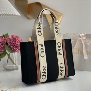 Chloe-Tote-bag-with-stylish-traits-Black-01A