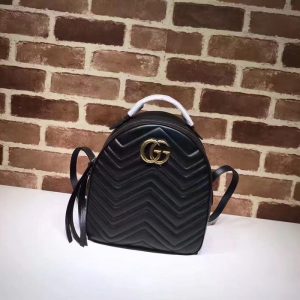 gucci-Backpack-BagTypeTote-with-chevron-design-Black-01A