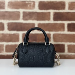 gucci-BagTypeTote-Leather-Handbag-with-Structured-Design-Black-01A-2
