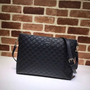 gucci-BagTypeTote-Leather-Tote-with-Quilted-Design-Black-01A
