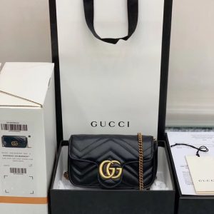 gucci-BagTypeTote-Quilted-Leather-Tote-with-Chain-Strap-Black-01A-2