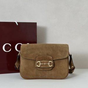 gucci-BagTypeTote-Suede-Crossbody-Bag-Tan-01A