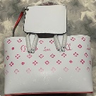 Christian Louboutin clutch White Pink Red Christian Louboutin White Pink Red Large Tote Bag with Pouch clutch bag