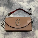 Cartier clutch Beige Red Cartier beige patent leather clutch bag with chain strap clutch bag