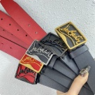 Christian Louboutin Red Black Christian Louboutin Designer Belt Set