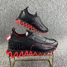 CL sneakers Black Red CL Men's Black Red Sole Sneakers sneakers
