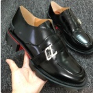 Christian Louboutin loafer Black Red Christian Louboutin men's black leather loafers with red sole loafers