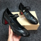 Christian Louboutin mary janes Black Red Christian Louboutin Black Patent Leather Mary Jane Heels with Red Sole mary janes