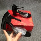 Christian Louboutin mary janes Black Silver Crystal Studded Black Mary Jane Heels mary janes