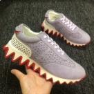 Christian Louboutin men and women Purple Red Christian Louboutin CL Shark Sole Sneakers Purple Red sneakers
