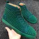 Christian Louboutin menwomen Green Christian Louboutin Green Spiked High Top Sneakers sneakers