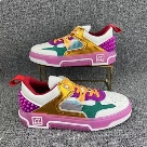 CL sneakers White Gold Purple Green CL Colorful Studded Sole Sneakers sneakers