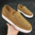 Christian Louboutin platform shoes Brown White Christian Louboutin Men Brown Suede Platform Loafers platform shoes
